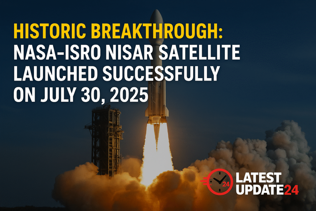 Historic Breakthrough: NASA-ISRO NISAR Satellite Launched Successfully on July 30, 2025
